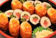 ねぎとろ巻きと海鮮稲荷
